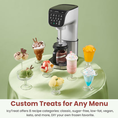 11-in-1 Automatic Ice Cream Maker Machine with 3 Family-Sized Pints – Make Gelato, Sorbet, Milkshakes, Mix-Ins, Brushless Motor, Dishwasher Safe, One-Touch Storage & Recipes (Silver) image 2
