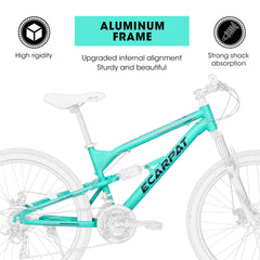 A26207 26 Inch Steel Frame Shock Fork Plus Shock Absorber 21-speed Unisex Mountain Bike