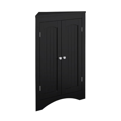 sideboard cabinet,corner cabinet,Bathroom Floor Corner Cabinet with Doors and Shelves, Kitchen, Living Room,Free Standing Storage Cabinet for Bathroom image 5