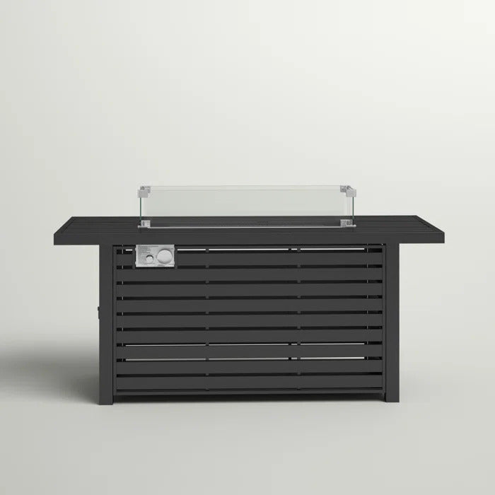 24" Steel Propane Fire Pit Table with Cover image 3