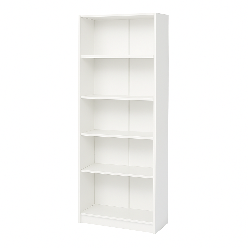 5-Tier Bookshelves Storage Cabinet White image 7