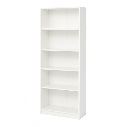 5-Tier Bookshelves Storage Cabinet White image 7