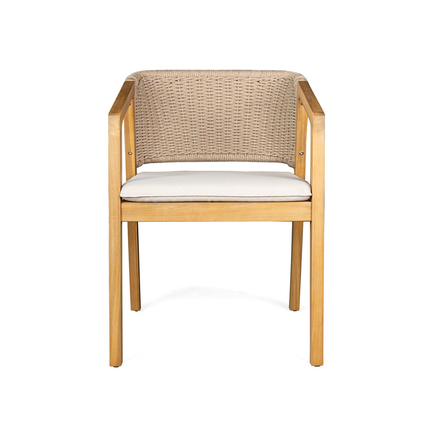 Dining Chair set of 2 - close-up of rope backrest texture