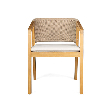 Dining Chair set of 2 - close-up of rope backrest texture
