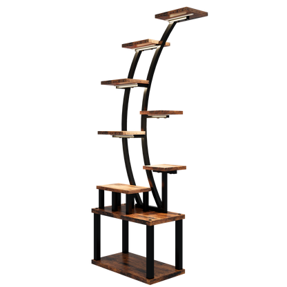 Plant Stand indoor 9-Tiered, 63.6" Tall Plant Stand with 5 Grow Lights, Adjustable Lighting Modes (5/3/2 Lights), 10-Level Dimming & 3 Timer Settings, Energy-Efficient, Perfect for Plant Growth image 11