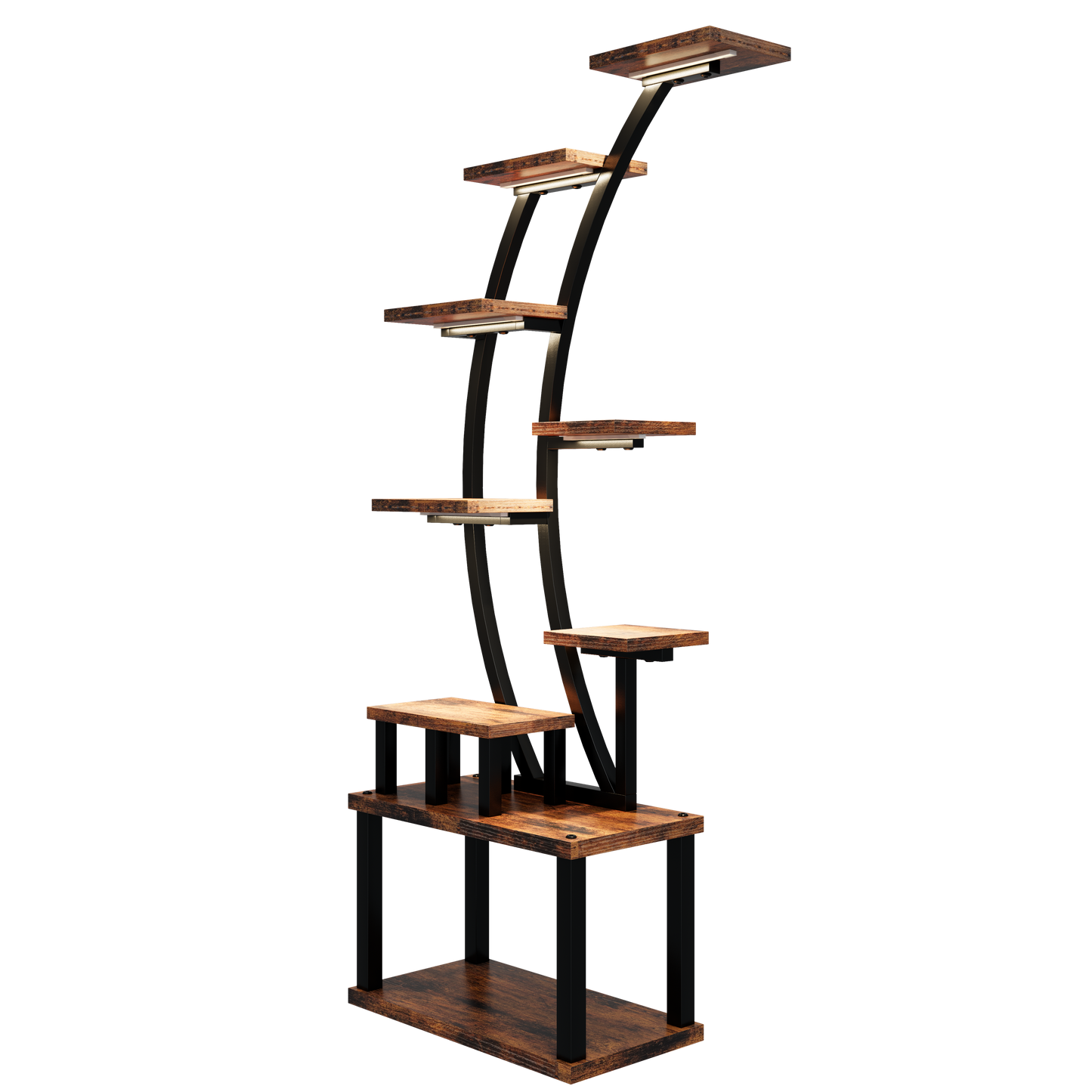 Plant Stand indoor 9-Tiered, 63.6" Tall Plant Stand with 5 Grow Lights, Adjustable Lighting Modes (5/3/2 Lights), 10-Level Dimming & 3 Timer Settings, Energy-Efficient, Perfect for Plant Growth image 11