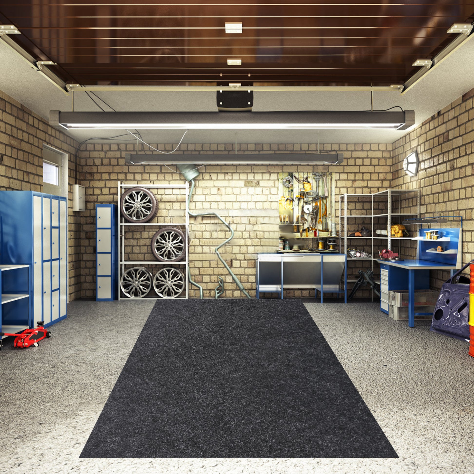 17' x 7'5" Multi-Purpose Garage Floor Mat, Absorbent Oil Pad, Premium Maintenance Mat,Protective Flooring for Under Cars image 1