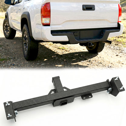Black Steel Trailer Hitch 2 Hitch Receiver Compatible With 2016 - 2023 Toyota Tacoma (Not Applicable for SR Models) image 1