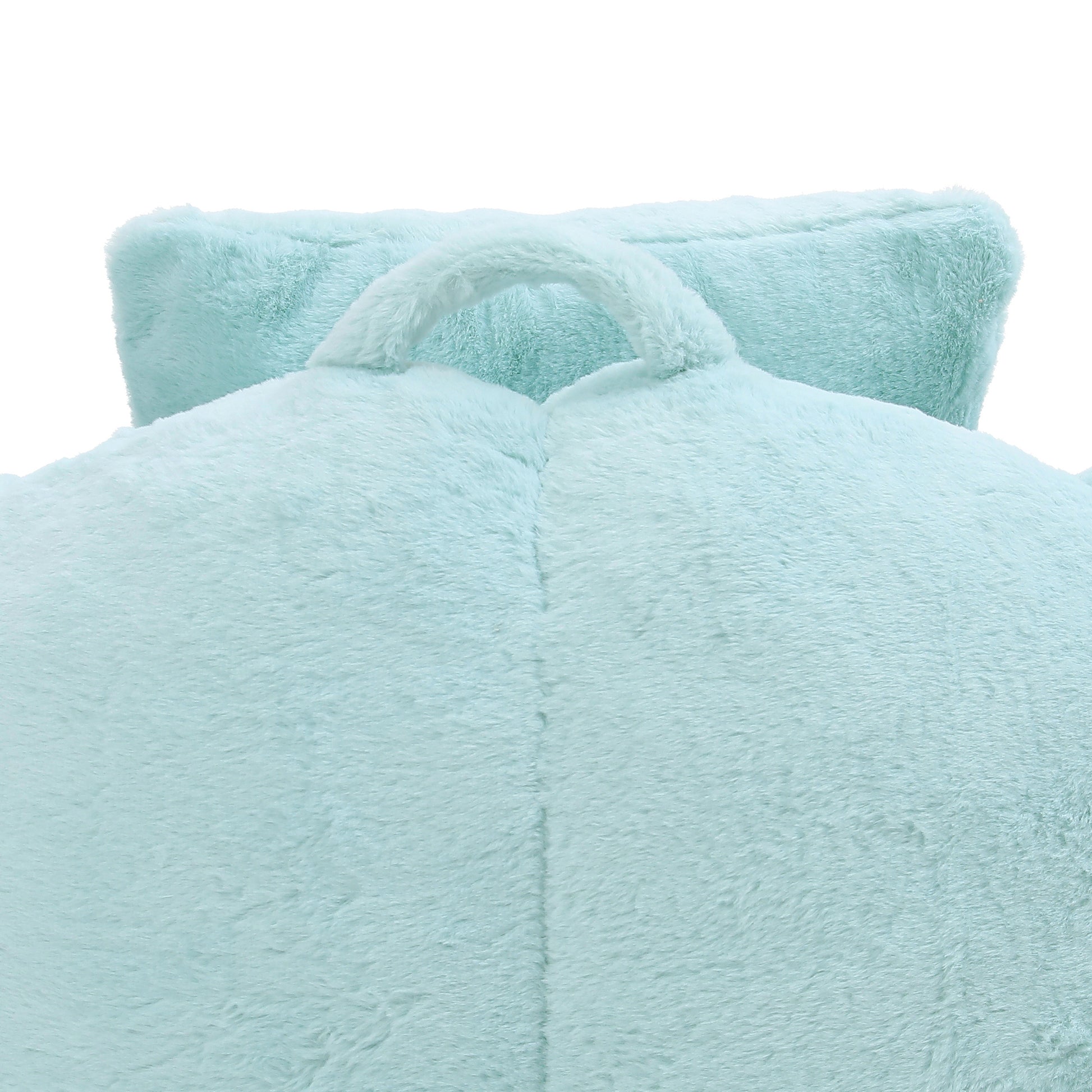 Giant Bean Bag Chair withFootstool, Oversized Bean Bag for Adults and Kids, Faux Fur Shell-Shaped Large Chair with Filler, Stuffed Big Accent Sofa, Floor Sofa for Gaming,Reading Living Room Bedroom image 6