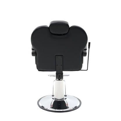 90°-150° Reclining Barber Chairs for Barbershop, Heavy Duty Hydraulic Pump 360°Swivel Salon Chair for Hair Stylist -Black image 8