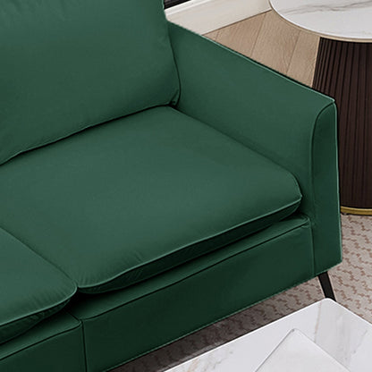TS Cat paw leather upholstered sofa loveseat,Nordic retro light luxury living room balcony bedroom single casual sofa chair Double sofa + two pack combination(Green) image 11