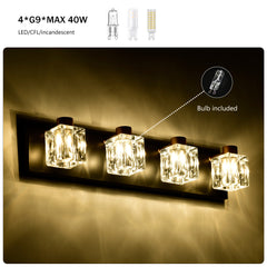 4-Light Matte Black & Gold Bathroom Light Fixtures | Modern Design