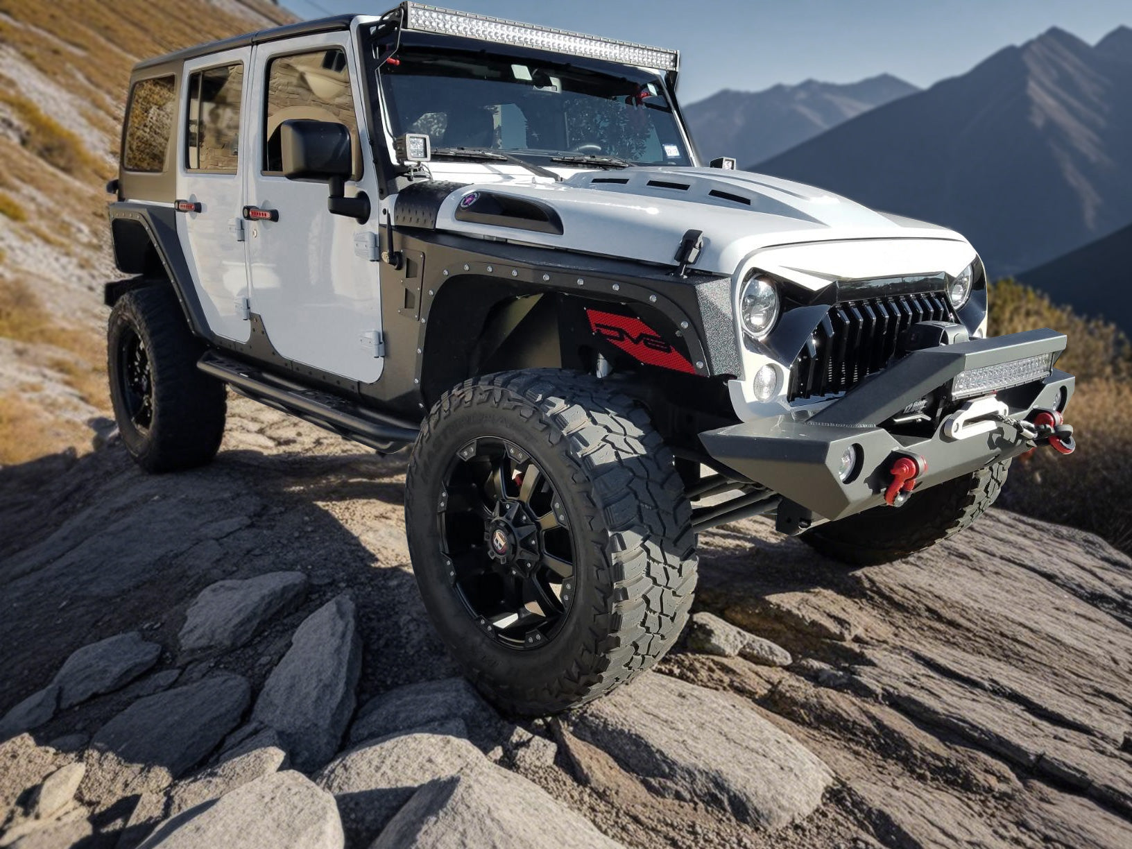 The Avenger Style Replacement Hood Compatible with 2007-2017 Jeep Wrangler JK JKU Unlimited Rubicon Black image 8
