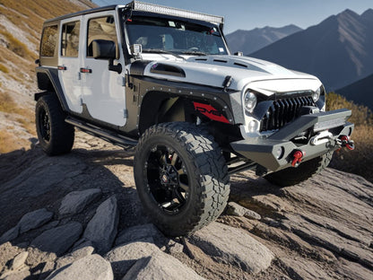 The Avenger Style Replacement Hood Compatible with 2007-2017 Jeep Wrangler JK JKU Unlimited Rubicon Black image 8