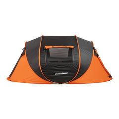 5-8 Person Black + Orange Pop-Up Camping Boat Tent