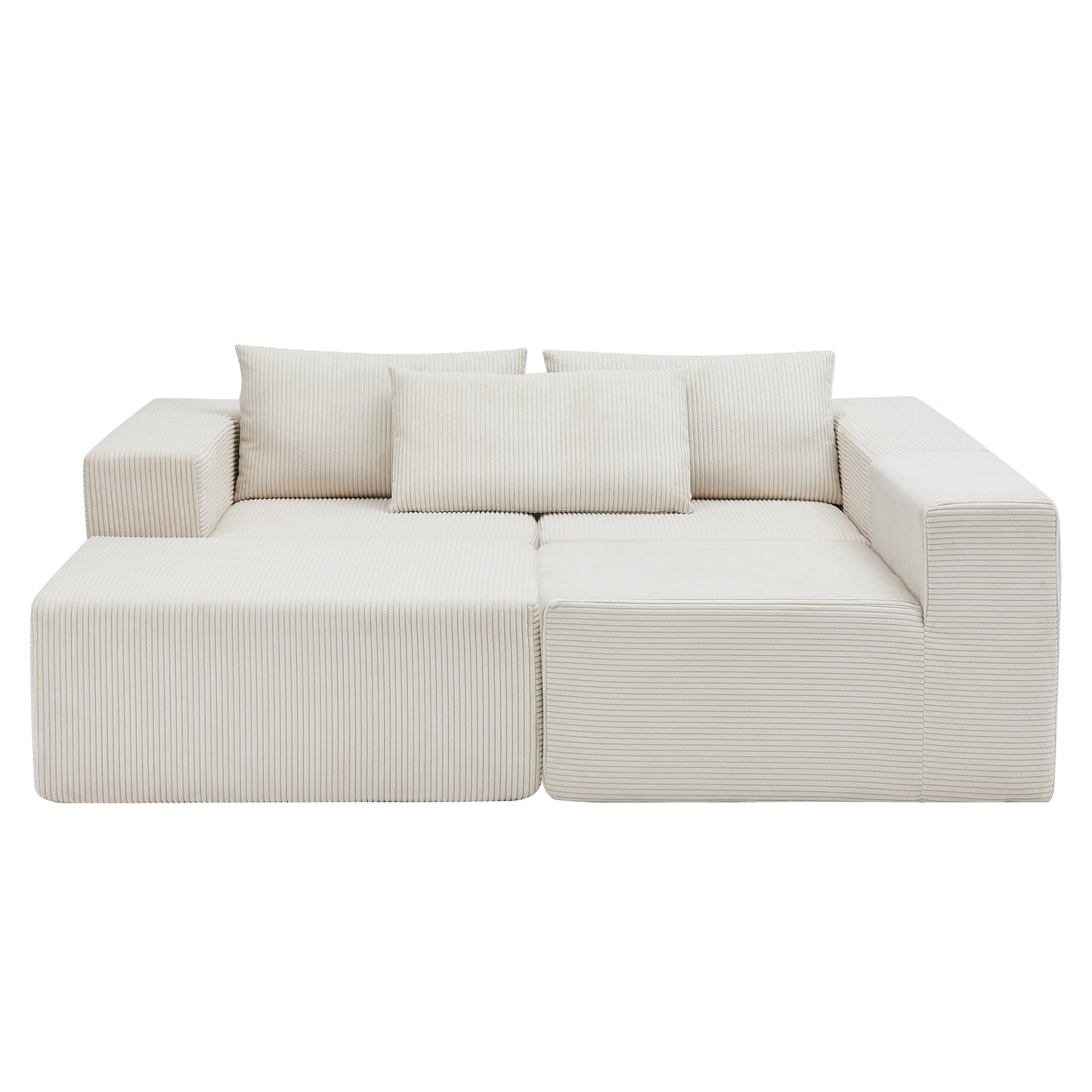 107" Compressed Sectional Sofas (Beige) image 6