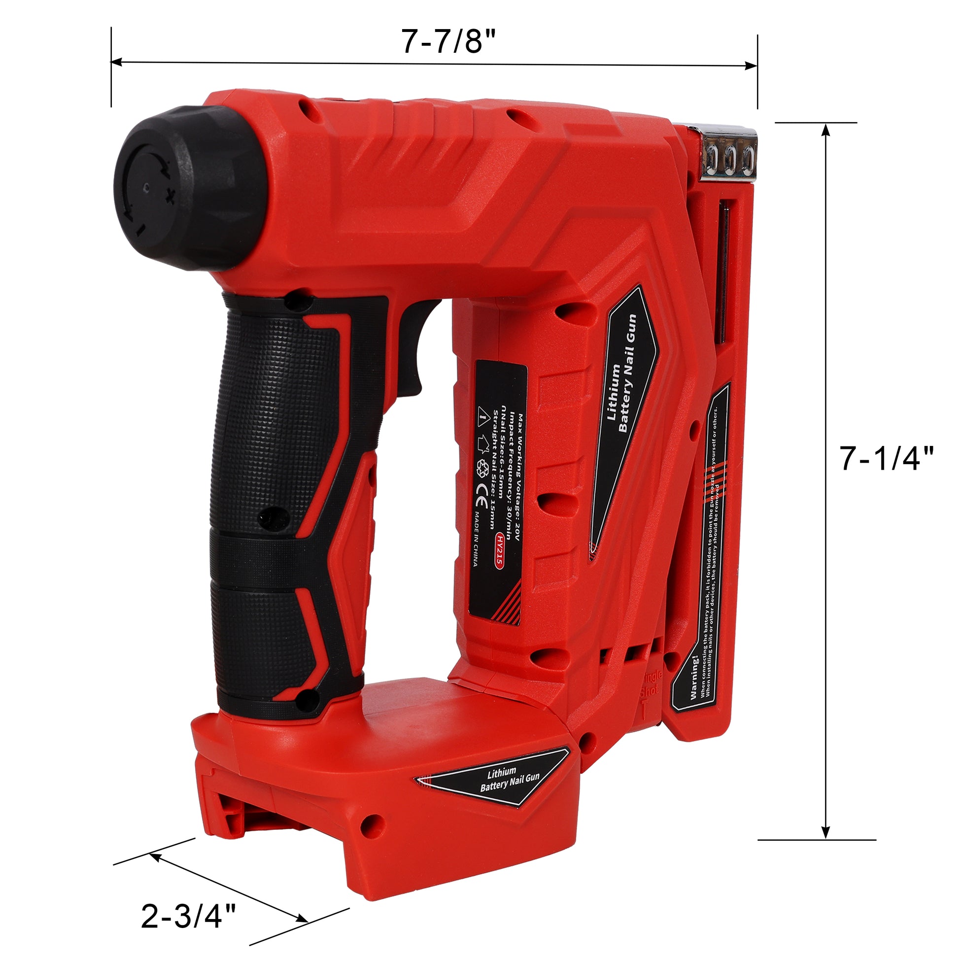 2-in-1 Cordless Brad Nailer & Narrow Crown Stapler, Compatible with Milwaukee 20V MAX Battery, Battery Powered Nail Gun with Safety Lock, Professional Woodworking DIY Fastening Tool, Tool Only image 7