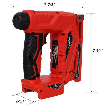 2-in-1 Cordless Brad Nailer & Narrow Crown Stapler, Compatible with Milwaukee 20V MAX Battery, Battery Powered Nail Gun with Safety Lock, Professional Woodworking DIY Fastening Tool, Tool Only image 7