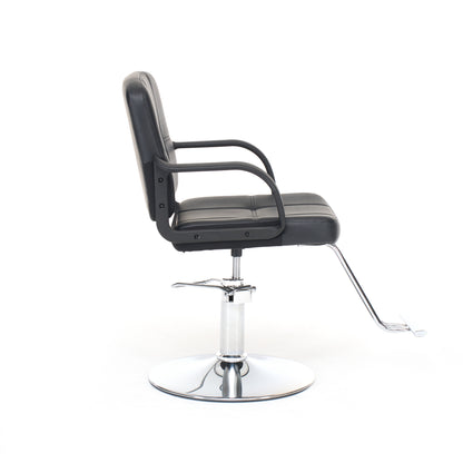 Barber Chair for Hair Stylist- 360° Swivel, Adjustable Height, Capacity 350 LBS with Heavy Duty Hydraulic Pump,BLACK image 6