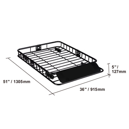 Roof Rack Cargo Basket 200 LBS 51"x36"x5" for SUV Truck with Luggage Bag image 7