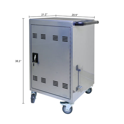 Mobile Charging Cart and Cabinet for Tablets Laptops 35-Device (B30PLUS)-Silver image 8