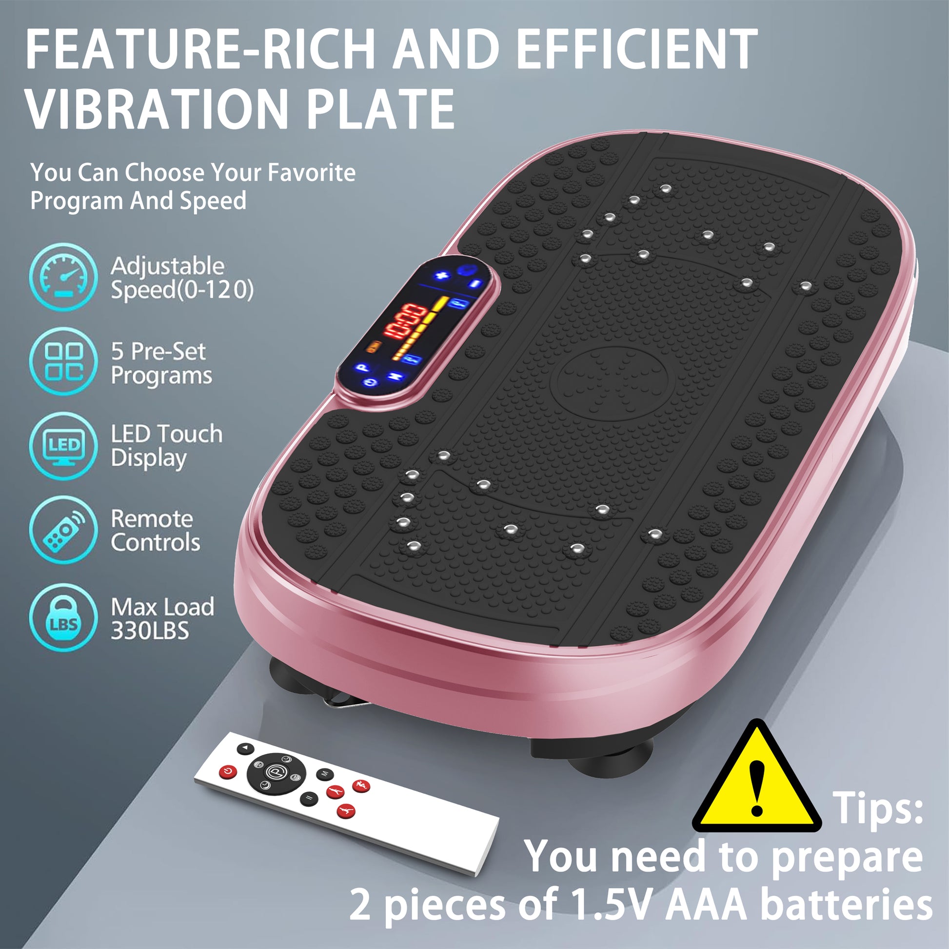 Vibration Plate Fitness Platform - Portable Exercise Machine - Angle View