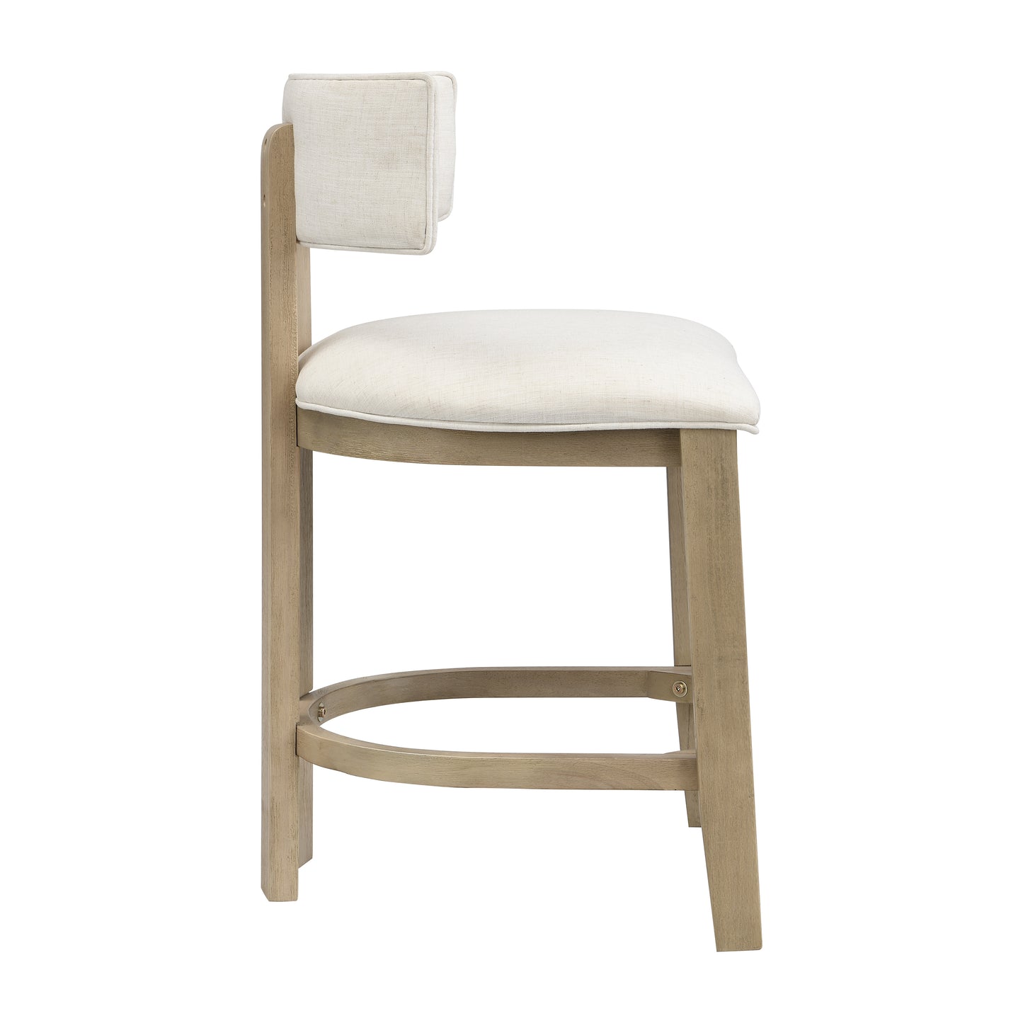 26" Counter Height Bar Stool, Upholstered Counter Stools (Set of 2)-Light Ash+beige image 9
