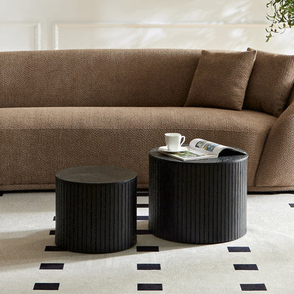 Nested table set 2 pieces, MDF coffee table set Living room/lounge area, black image 5