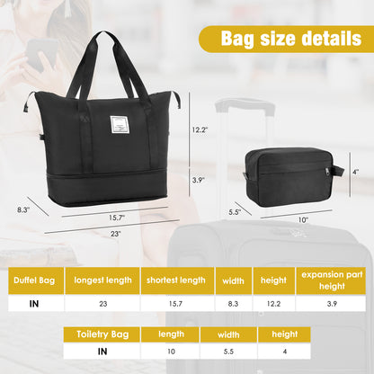 Softside Luggage Expandable 3 Piece Set Suitcase with Duffel Bag Upright Spinner Softshell Lightweight Luggage Travel Set-22/26/30 IN image 9
