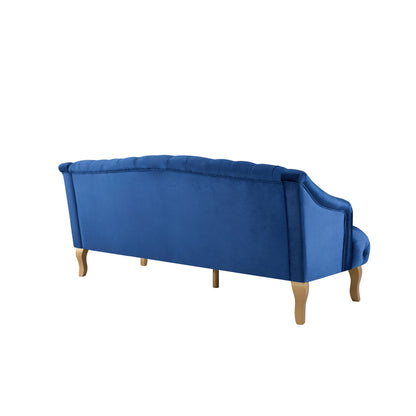 Comfy 3-Seat Sofa with Curved Wooden Legs, Perfect for Living Room and Study image 7