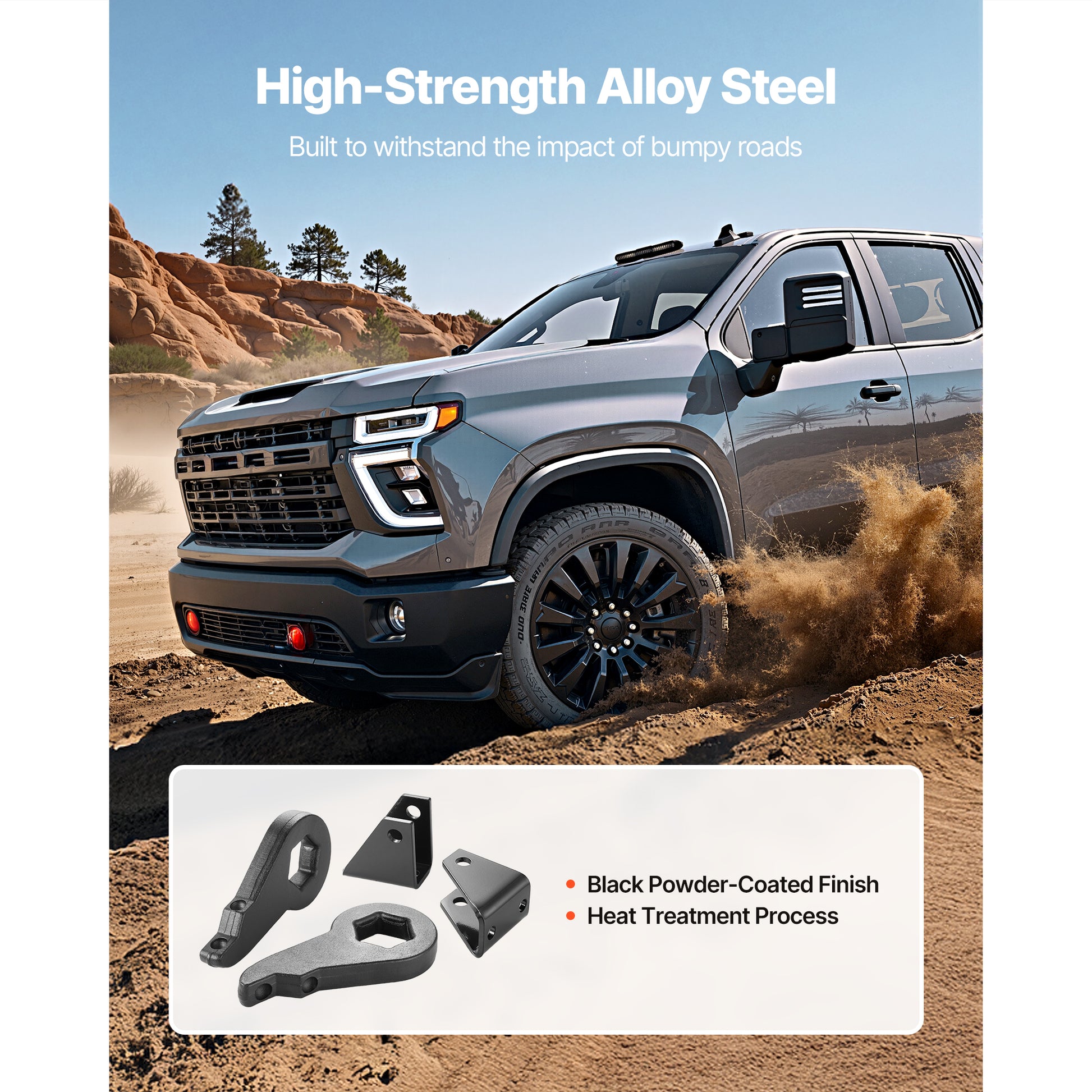 3 in Front Leveling Lift Kit for 2001-2010 Chevy Silverado GMC Sierra 3500 image 3