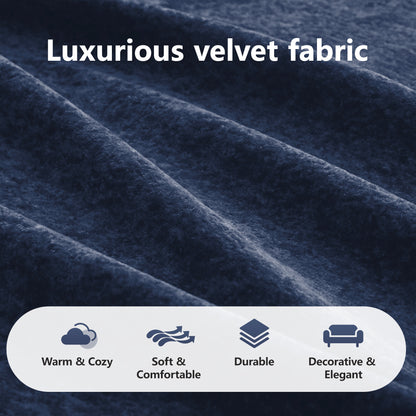 U-shaped Boneless Sofa,Soft Velvet Fabric,Tufted Design,32D High Density Sponge,No Assembly Required,Ergonomic Design Bottom, Anti-Slip Design,Movable Ottomans For Bedrooms,Blue image 8
