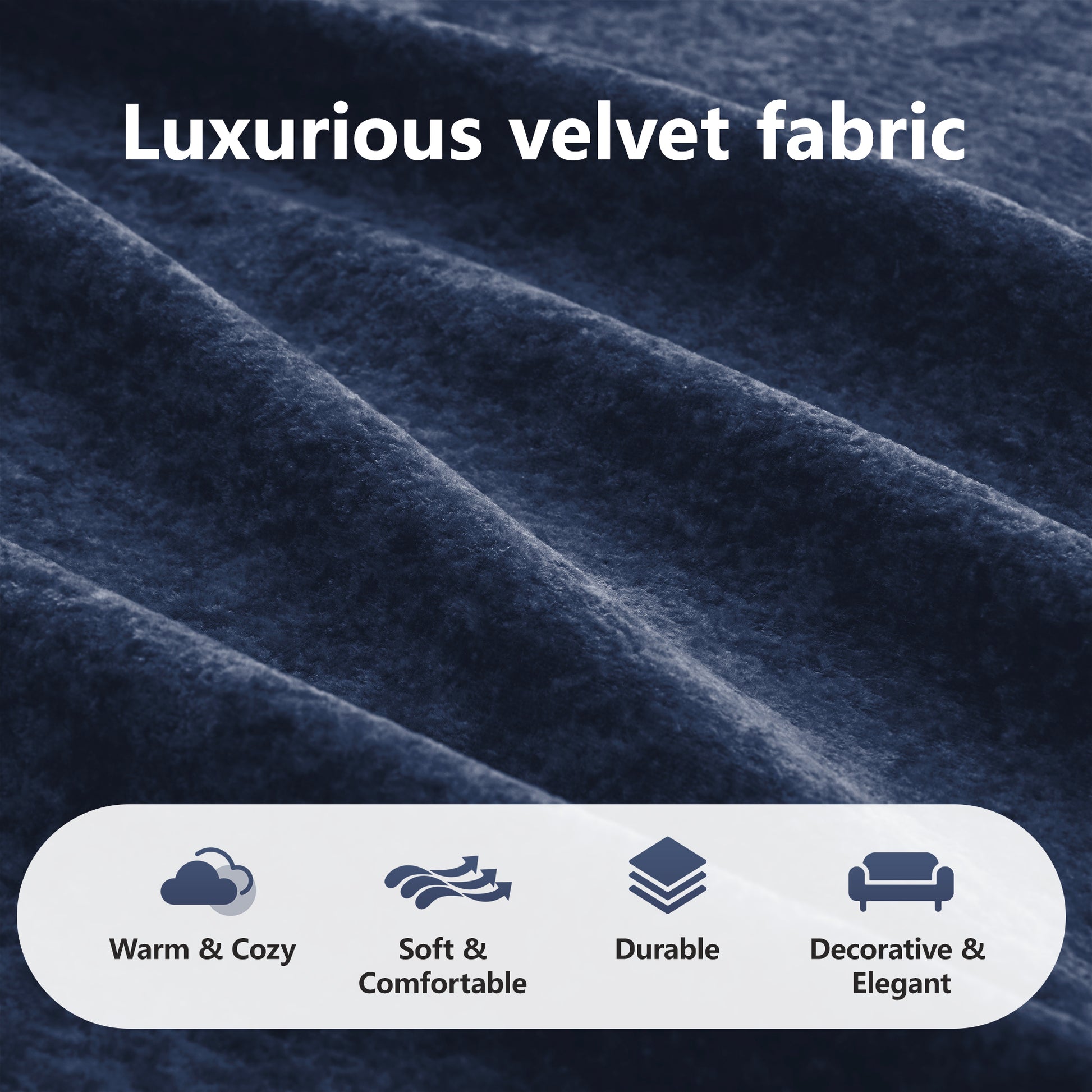 2-seater Tufted Sofa Couches With boneless Sofa,Soft Velvet Fabric,Bottom Anti-Slip Design,32D High Density Sponge,Ergonomic Design Bottom,No Assembly Required,Fits Living Rooms,Blue image 8