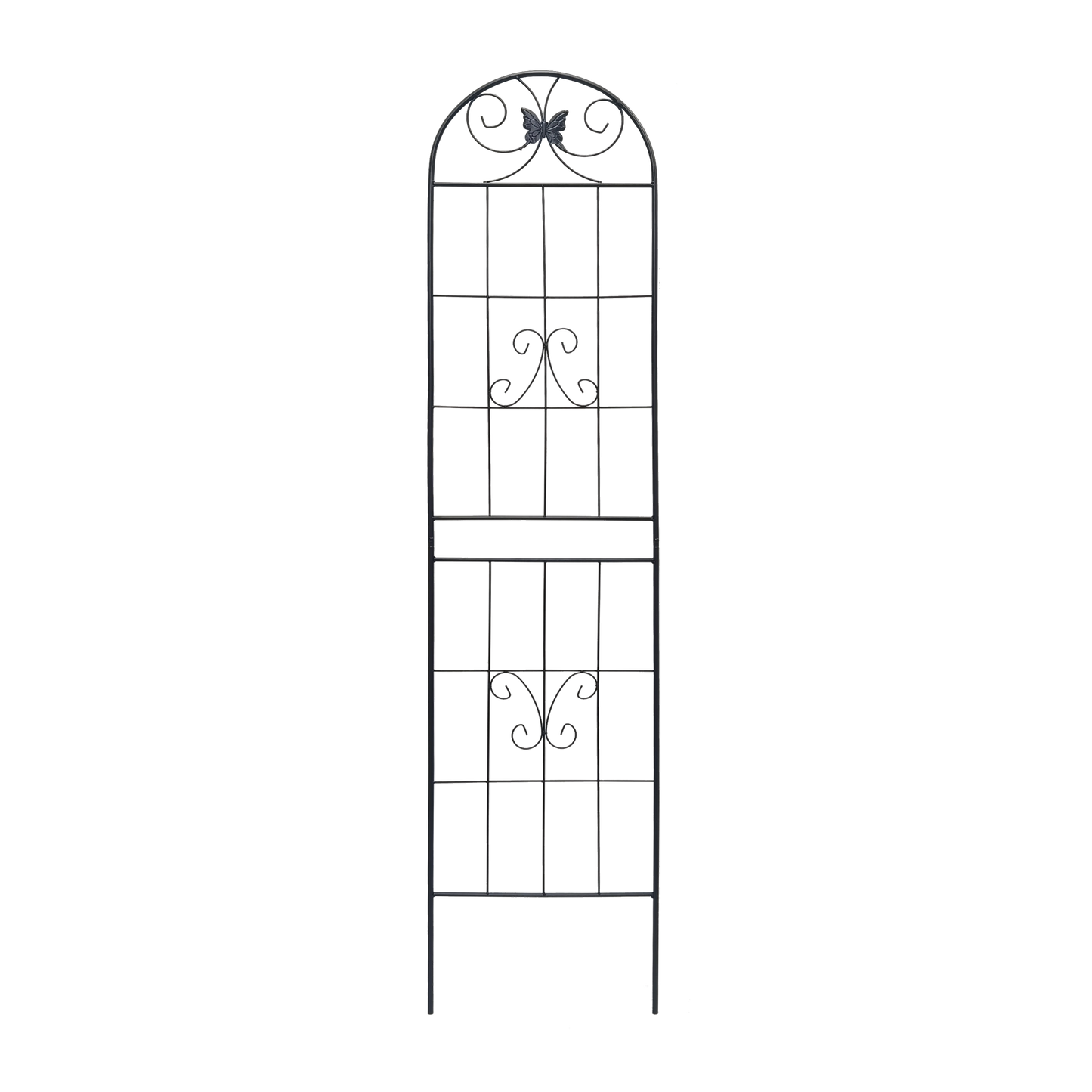 2 Pack Metal Garden Trellis 86.7" x 19.7" Rustproof Trellis for Climbing Plants Outdoor Flower Support Black image 2