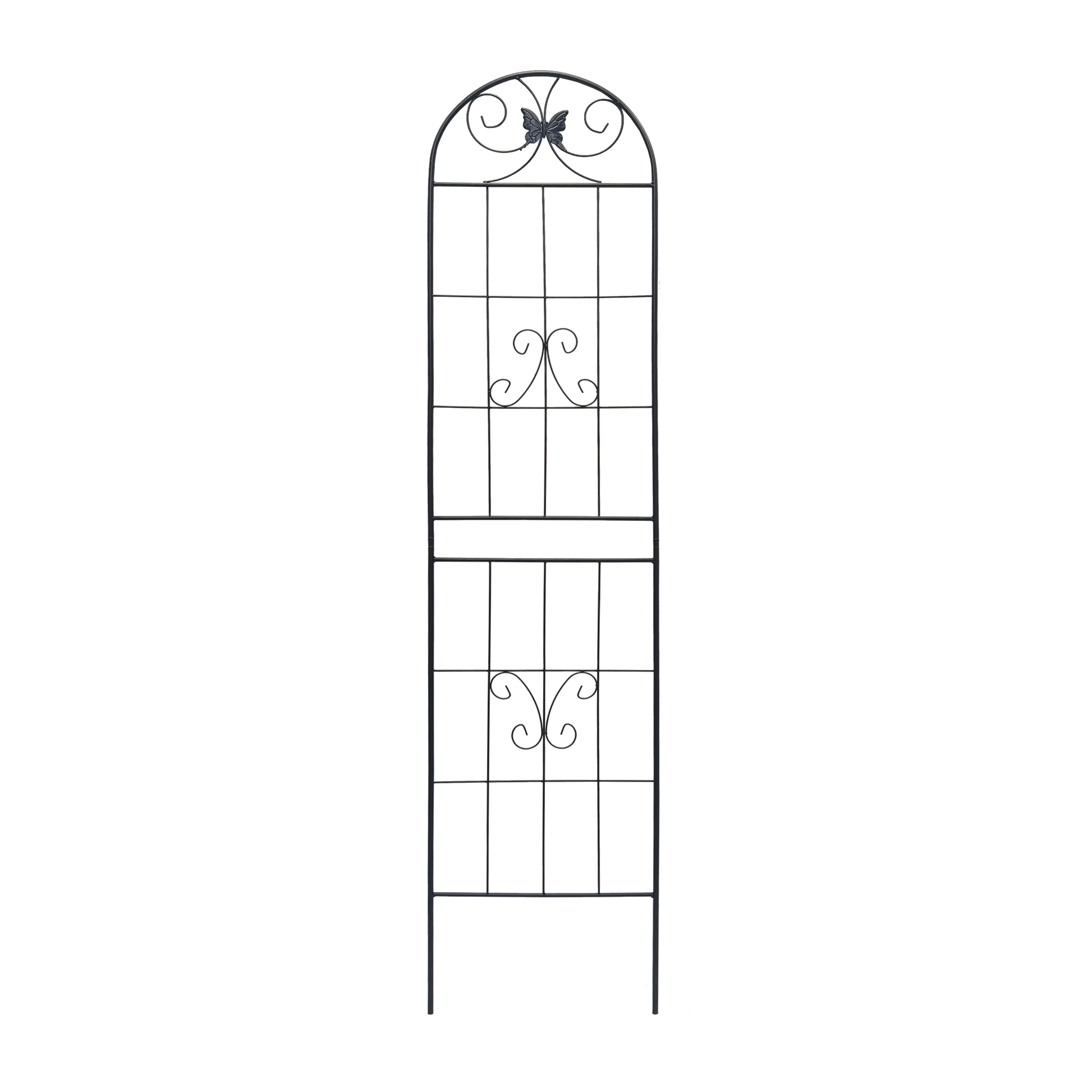 2 Pack Metal Garden Trellis 86.7" x 19.7" Rustproof Trellis for Climbing Plants Outdoor Flower Support Black image 2