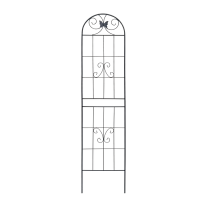 2 Pack Metal Garden Trellis 86.7" x 19.7" Rustproof Trellis for Climbing Plants Outdoor Flower Support Black image 2