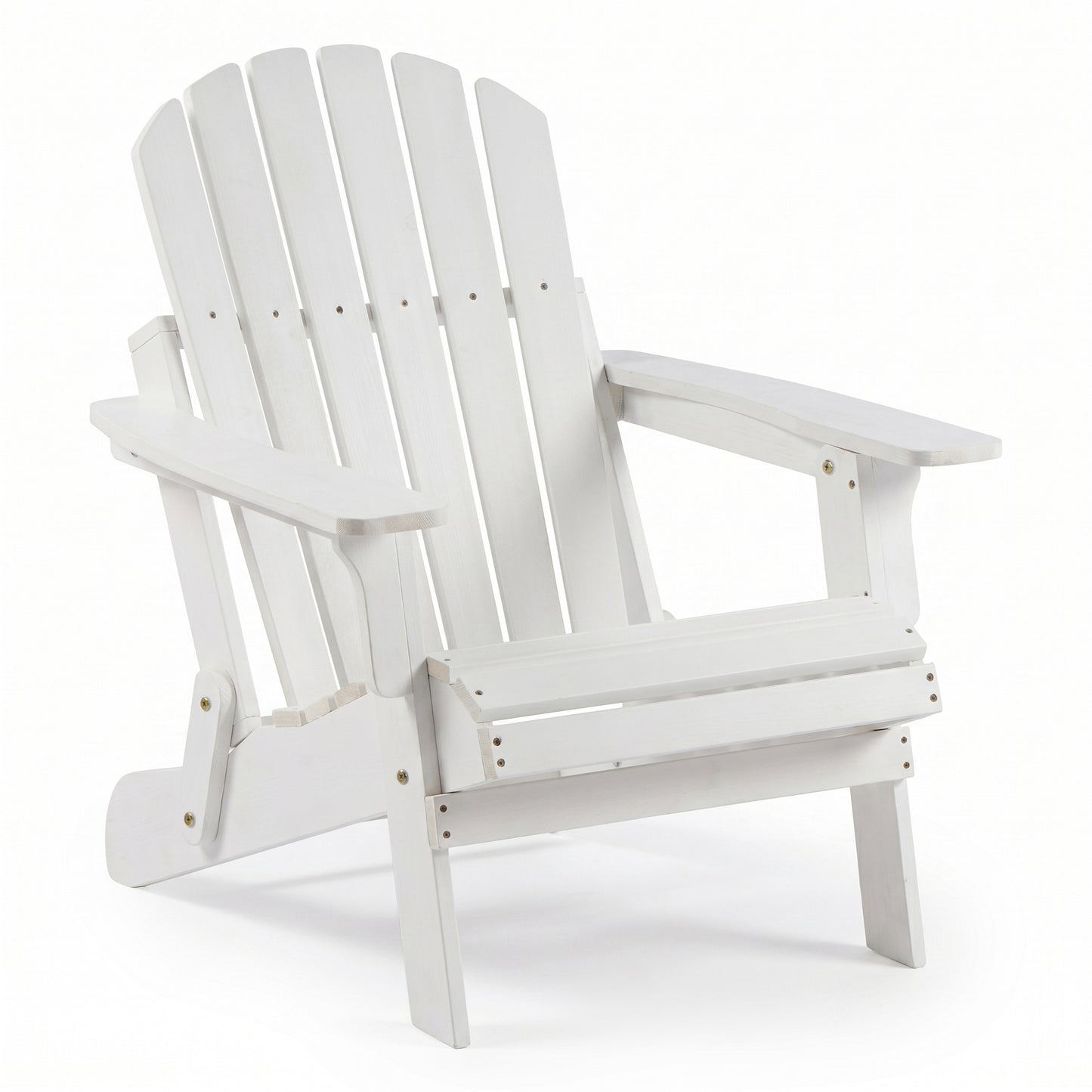 Oversize Wooden Outdoor Folding Adirondack Chair with Pre-Assembled BackRest & SeatBoard, Wood Patio Chair for Garden Backyard Porch Pool Deck Firepit image 9