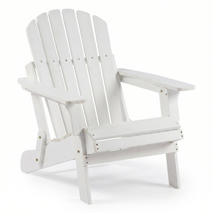 Oversize Wooden Outdoor Folding Adirondack Chair with Pre-Assembled BackRest & SeatBoard, Wood Patio Chair for Garden Backyard Porch Pool Deck Firepit image 9