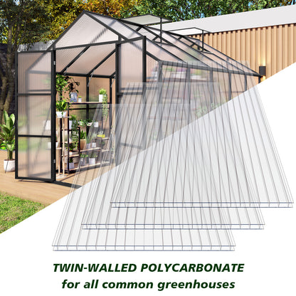 10 Pack Twin-Wall Polycarbonate Sheets 4' x 2' x 0.16" UV Protected Greenhouse Panels, Shatterproof & Insulated Roofing Sheets for Greenhouse, Patio Cover, Garden Shed and DIY Projects image 11