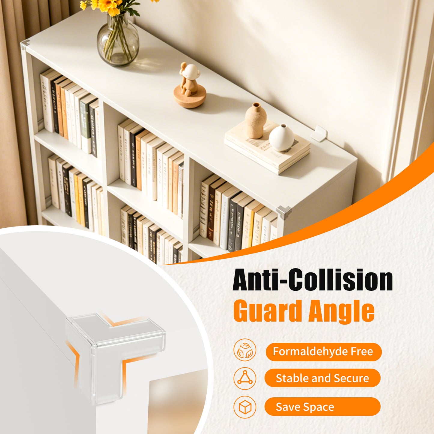Book Shelf,Metal Bookcase,Display Shelf Storage Organizer,6-Cube Bookshelf,11.8"x 28" x 41",Easy Assembly,for Living Room,Bedroom,Home Office,White image 3