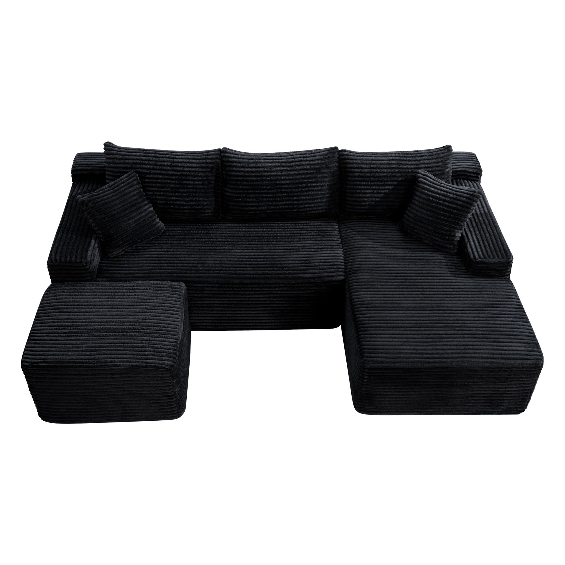 94.5" U-Shaped Cloud Sectional Sofa with Deep Seat,No Assembly Required,Modular Couches Sleeper for Living Room,Bedroom,Apartment image 2