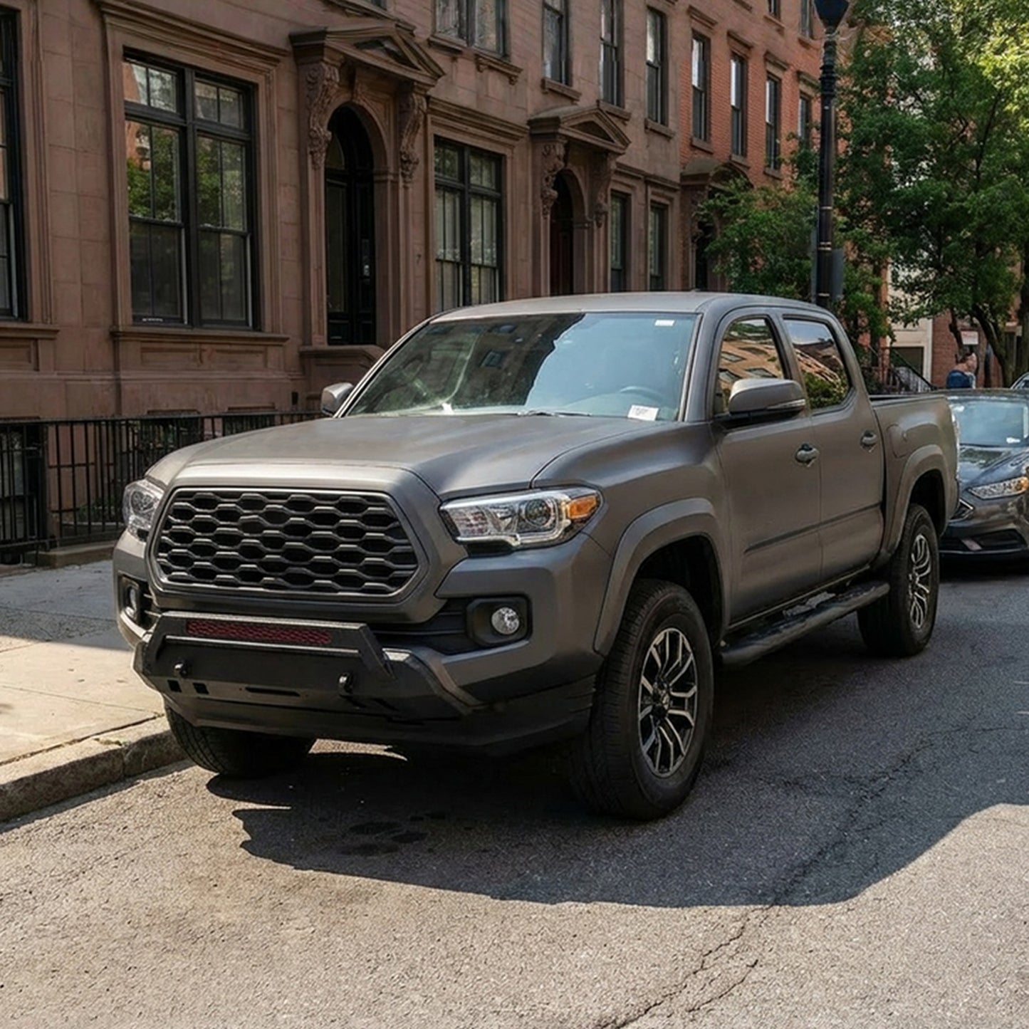 Steel Front Bumper Fit For 2016-2023 Toyota Tacoma (Excluding Tacoma TRD/ Tacoma TRD Sport Excludes winch and D-ring) image 4