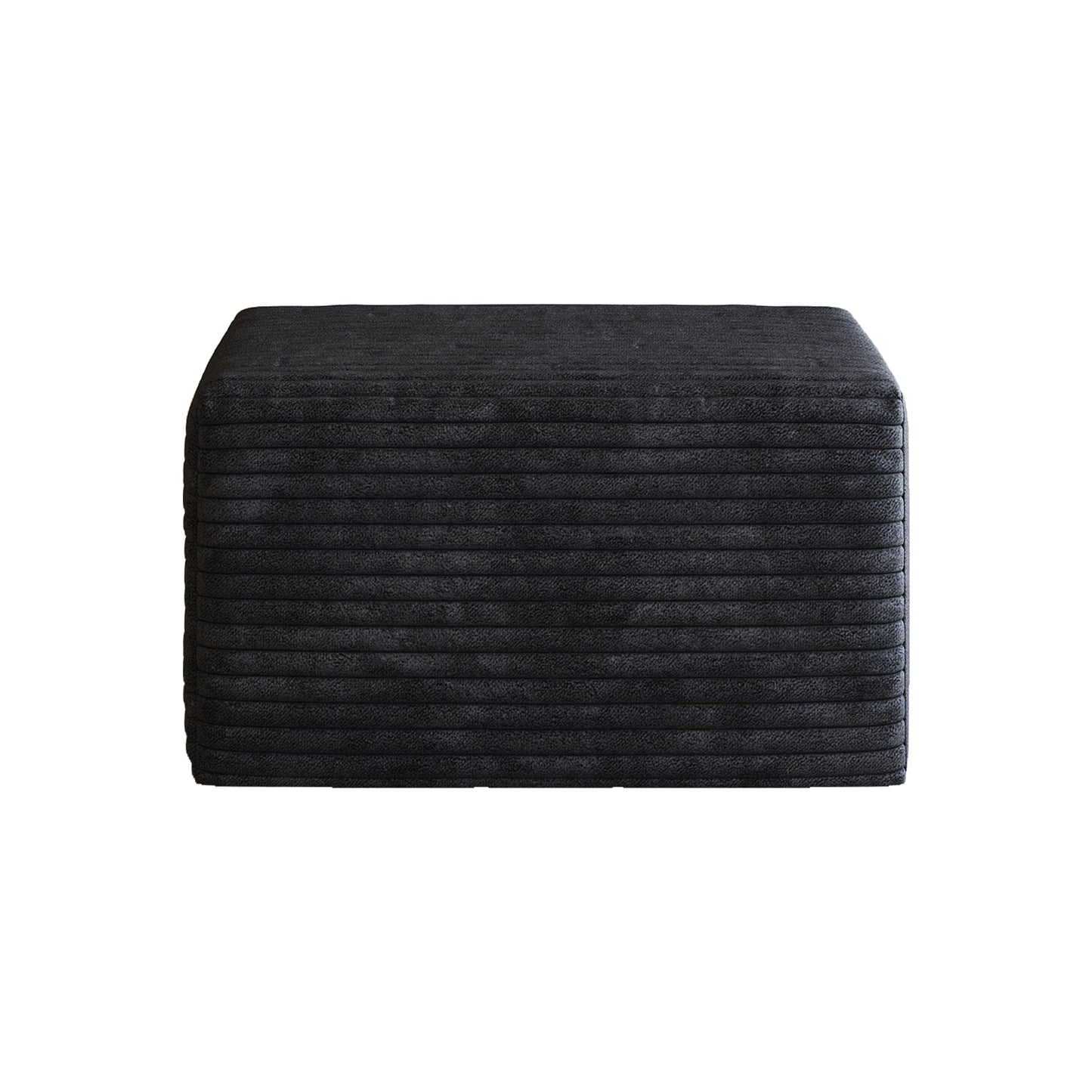Sofa ottoman,No Assembly Required,Black(Plush Corduroy Fabric) image 7