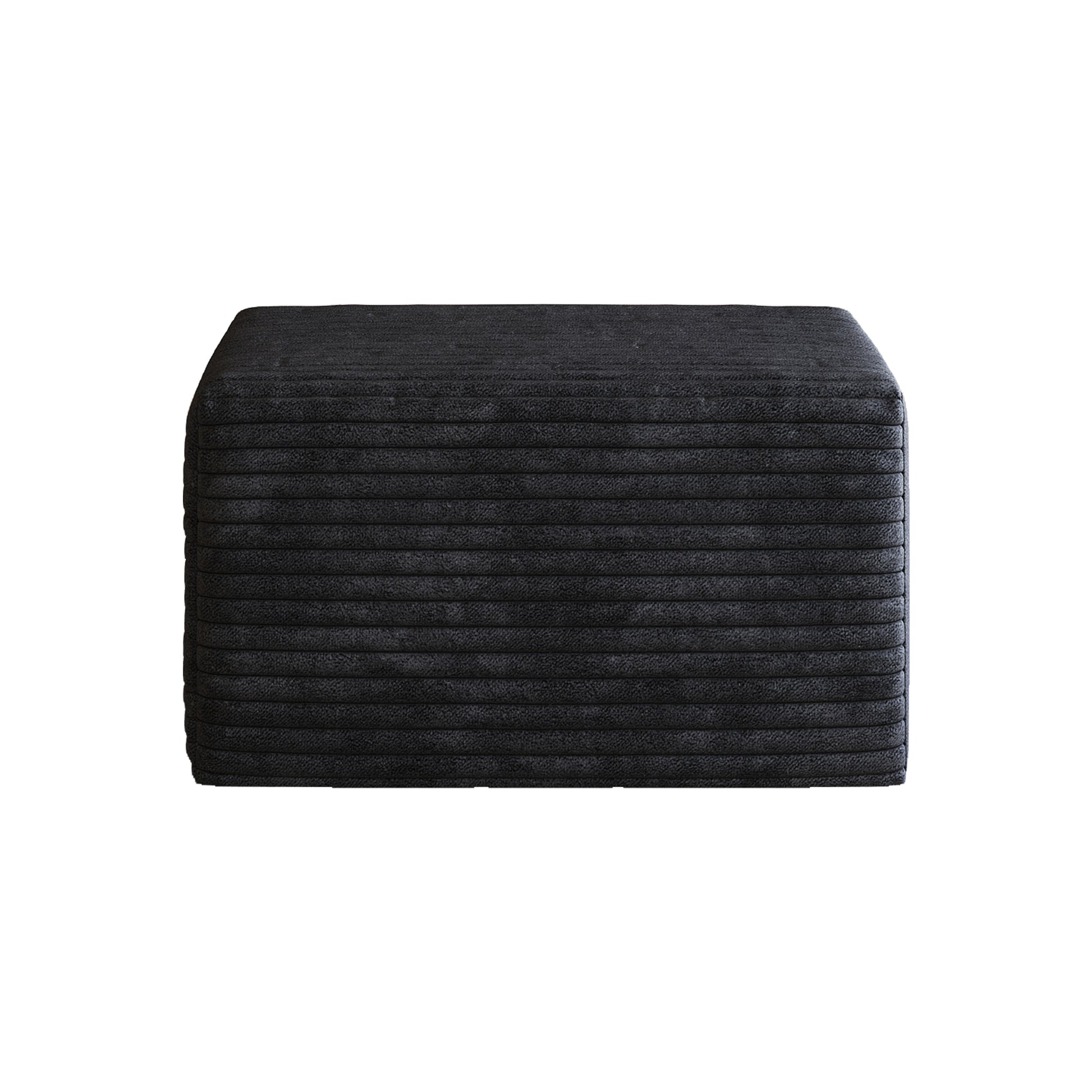 Sofa ottoman,No Assembly Required,Black(Plush Corduroy Fabric) image 7