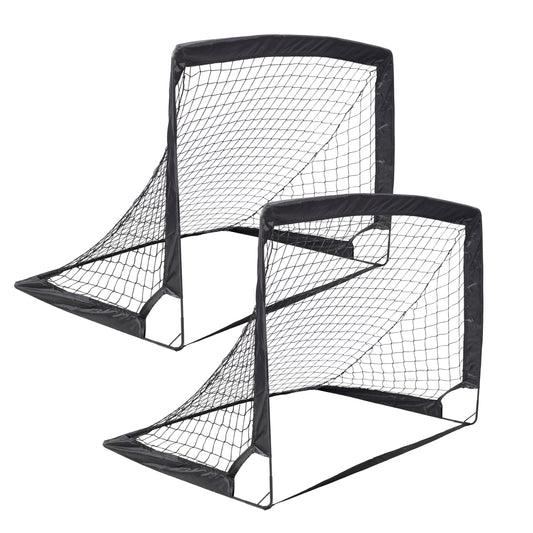 2 Pack Pop Up Soccer Goals, Portable Soccer Nets for Kids Youth Adults, Outdoor Soccer Goal Set for Backyard Games & Soccer Training image 1