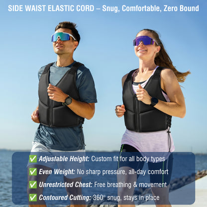 10LBS Adjustable Weighted Vest for Women, Breathable Workout Vest with Zipper & Lace-Up Design, for Running, Walking & Strength Training image 10