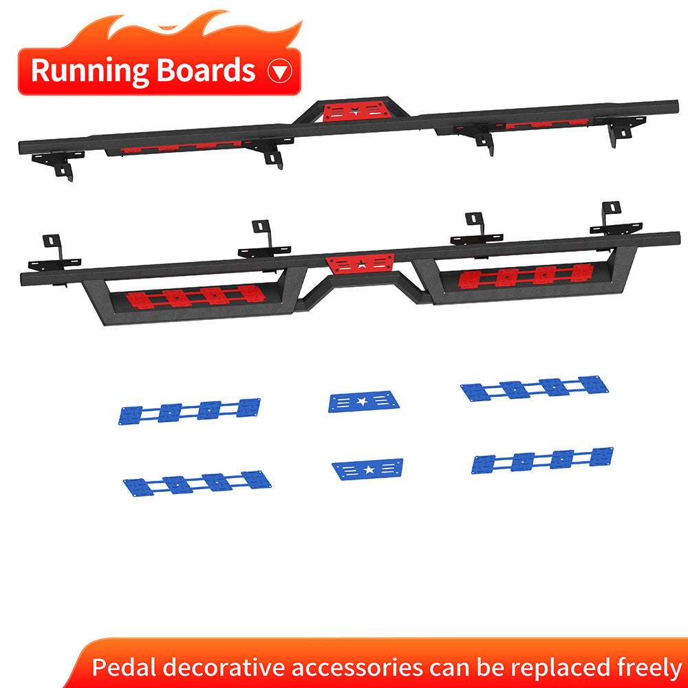 Two-Color 6 Running Boards For 2020-2026 Jeep Gladiator JT 4 Door,Side Steps image 10