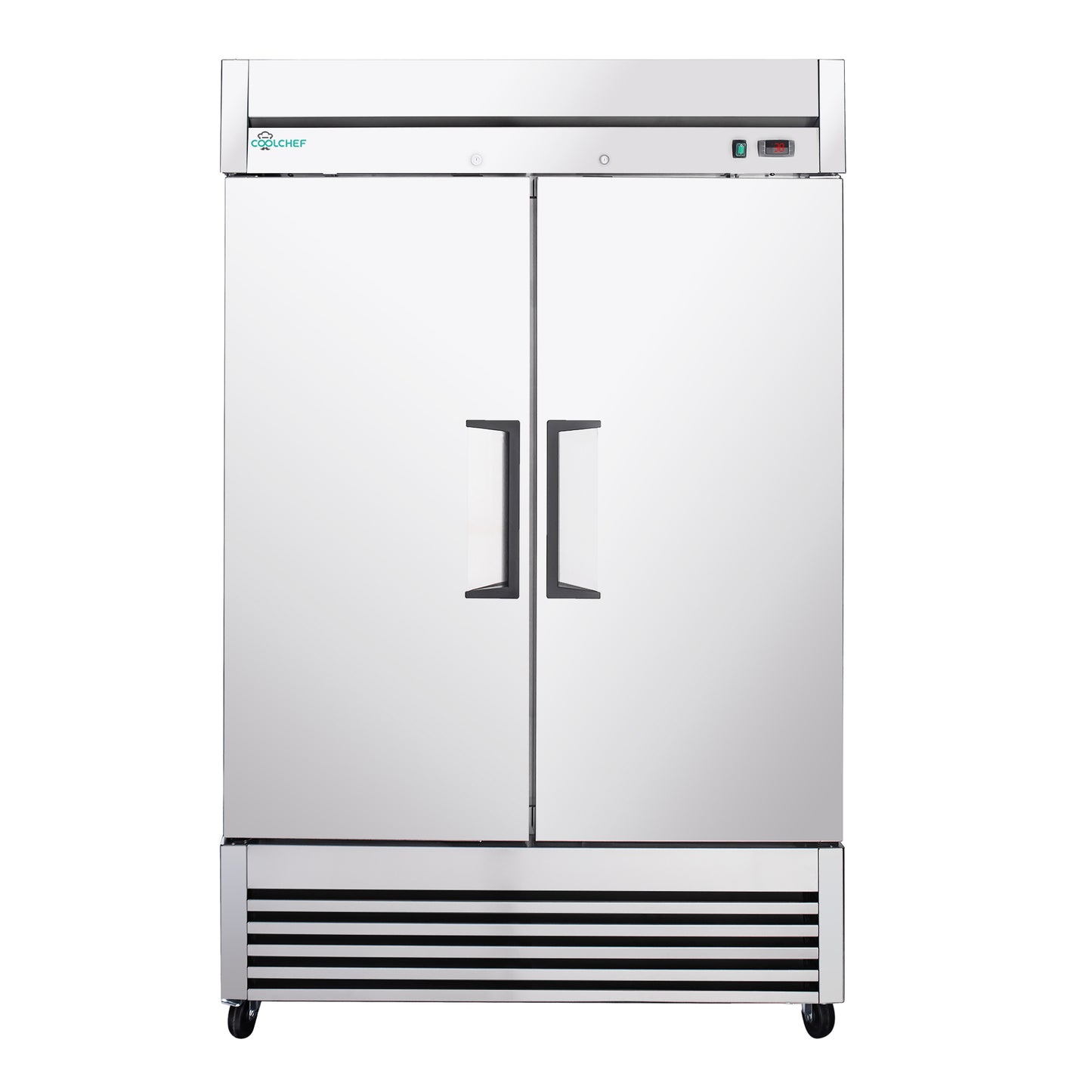 54" Commercial Refrigerator 49 Cu.Ft, Stainless Steel 2 Door Reach-in Fridge, 32–37℉, Air Cooling, LED Light, 6 Shelves, R290, ETL image 1