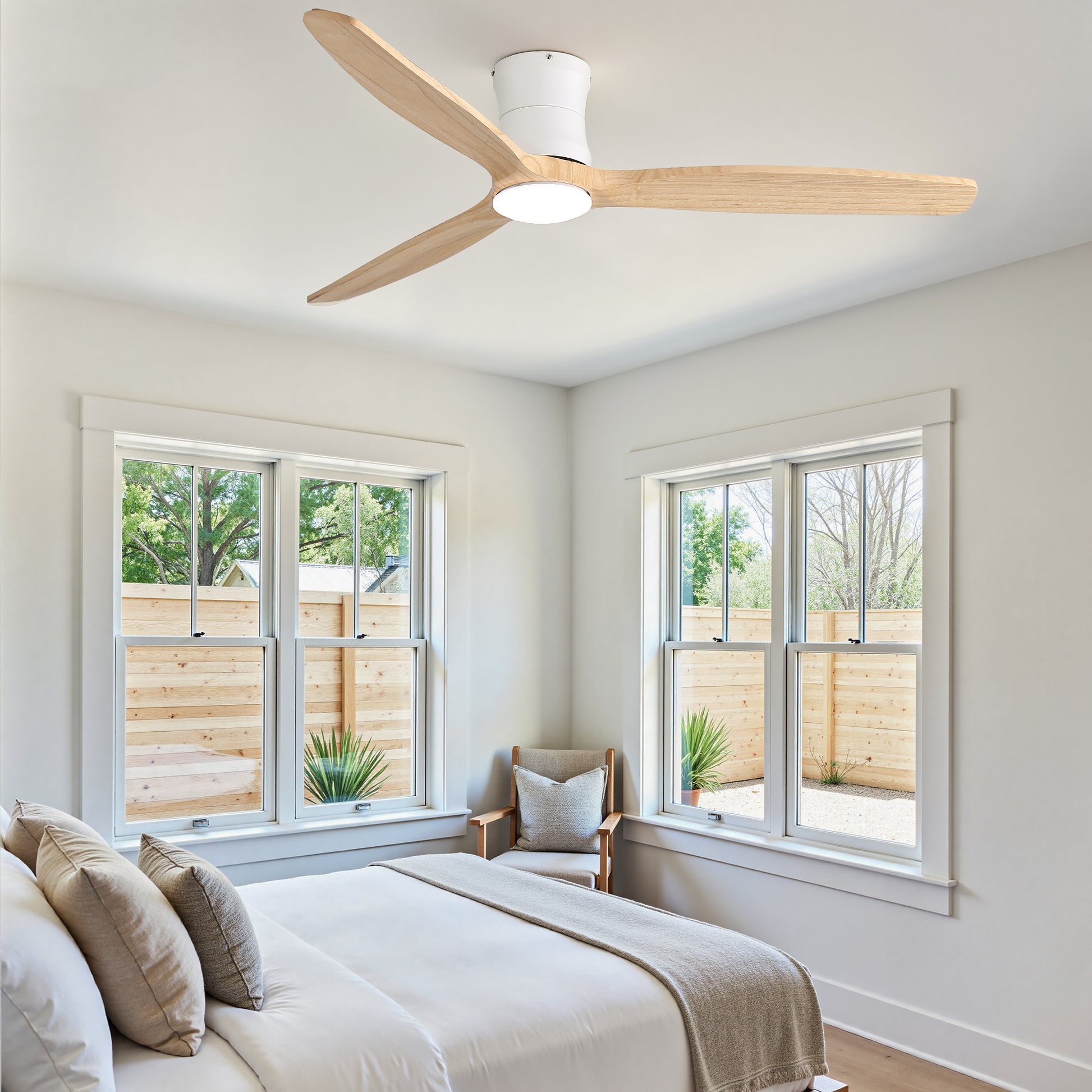 52-inch ceiling fan with light, DC reversible motor, timer (1/4/8 hours),Light with memory function image 4