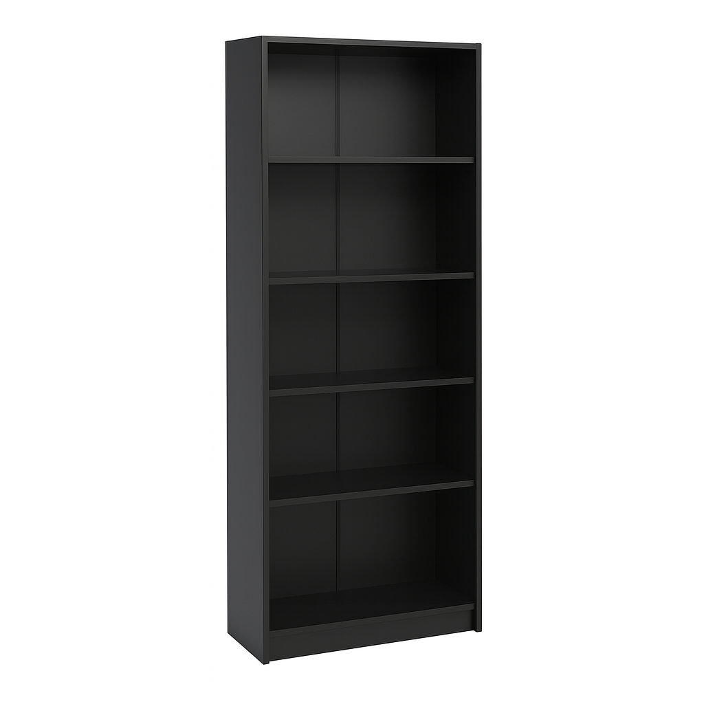 5-Tier Bookshelves Storage Cabinet Black image 6